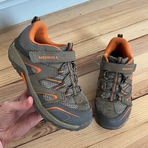 Merrell Kids Brown Orange Hiking Shoes MY57109 Trail Sneakers Size 3.5M